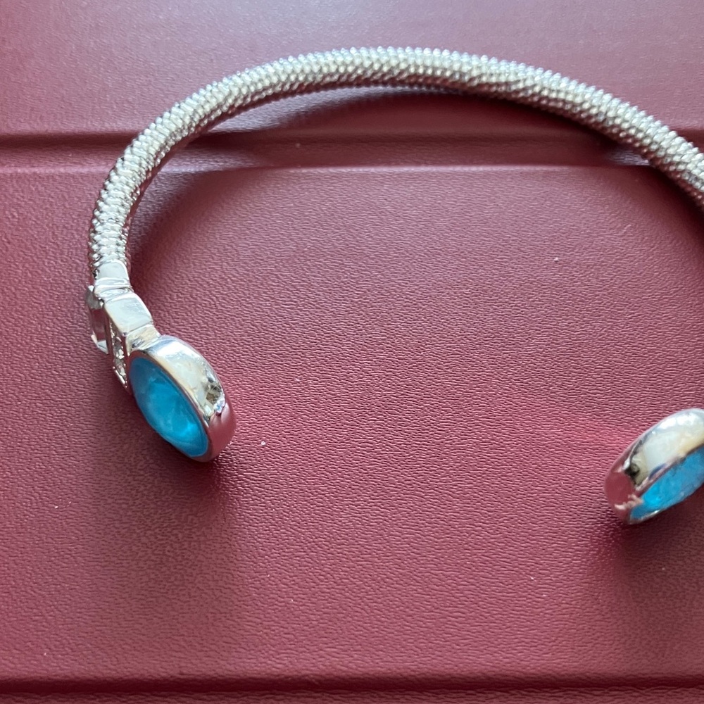 Chic Blue and Silver Women's Bracelet Set(3) - Picture 3 of 5